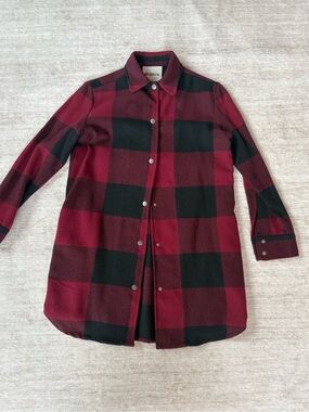 BB Dakota Red and Black Plaid Flannel Jacket Size XS